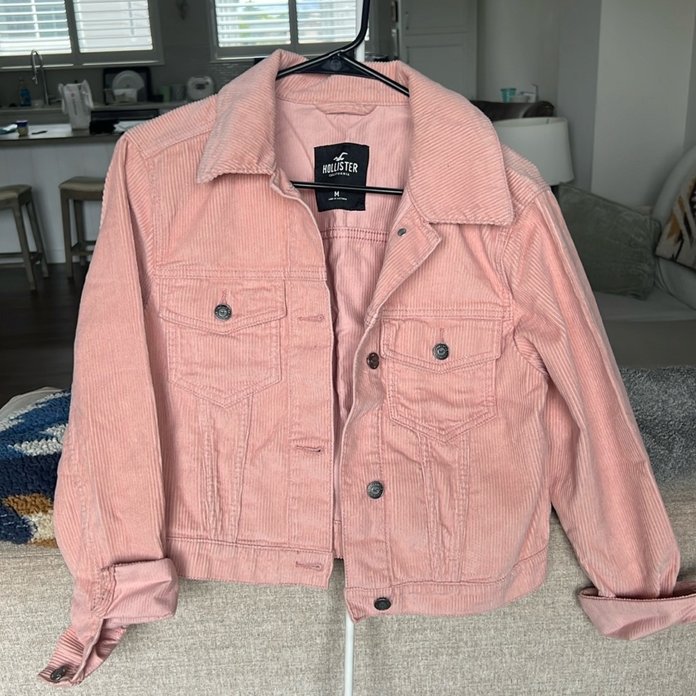Hollister pink corduroy jacket